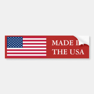 Vervaardigd in de Amerikaanse vlag Bumpersticker