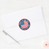 Vervaardigd in de Verenigde Staten Ronde Sticker (Envelop)