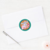 Vervaardigd met liefde ronde sticker (Envelop)