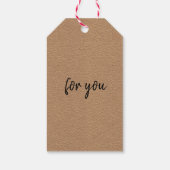 Vervaardigd met liefdeshart op Kraft Paper CadeauL Cadeaulabel (Achterkant)