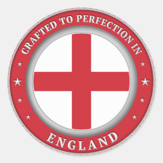 Vervaardigd tot in de perfectie in Engeland Ronde Sticker