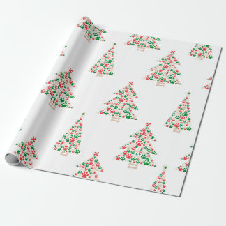 Vervaardigd uit peul met kerstboom cadeaupapier