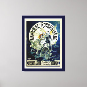 Vervaardiging van fietsen van Roubaisienne Canvas Afdruk