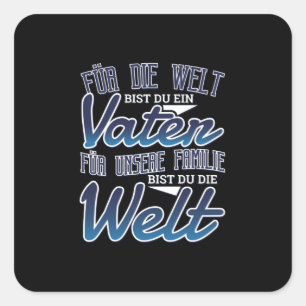 Vervaders dag Duits Vierkante Sticker