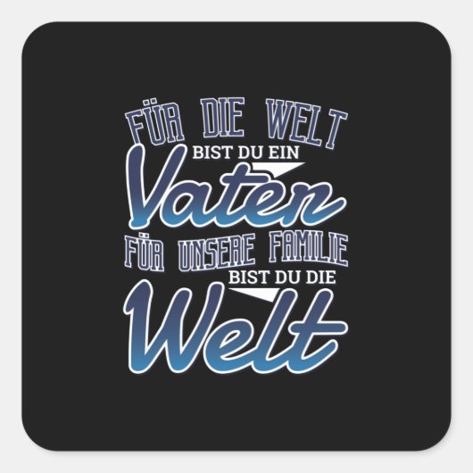 Vervaders dag Duits Vierkante Sticker (Voorkant)