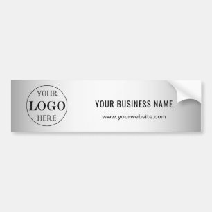 Vervagde grijze achtergrond aangepaste logo zakeli bumpersticker