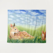 Vervagen in de Grass Illustratie Wandkleed (Voorkant (horizontaal))