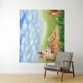 Vervagen in de Grass Illustratie Wandkleed (In situ)