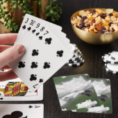 Vervagen naar groen, witte roze digitale collage pokerkaarten (Insitu)