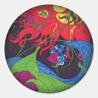 Vervagen naar zwarte ronde stickers