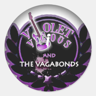 Vervagen naar zwarte ronde stickers