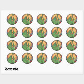Vervagen naar zwarte ronde stickers (Vel)