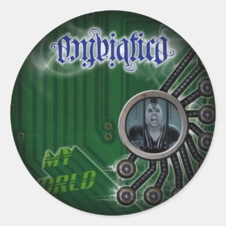 Vervagen naar zwarte ronde stickers