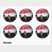 Vervagen naar zwarte ronde stickers (Vel)