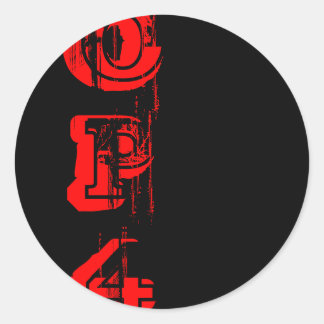 Vervagen naar zwarte ronde Stickers - Gepersonalis