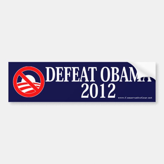 Verval Obama 2012 Bumpersticker (Voorkant)