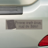 Verval van de waarheid voorkomen bumpersticker (Op auto)