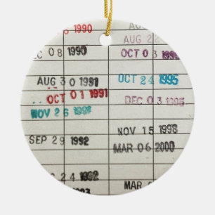 Vervaldatum bibliotheek keramisch ornament