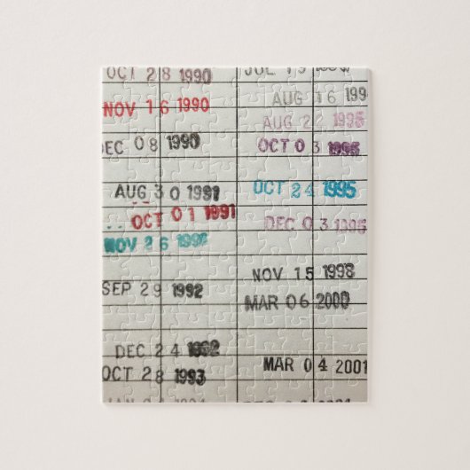 Vervaldatum  bibliotheek legpuzzel (Verticaal)