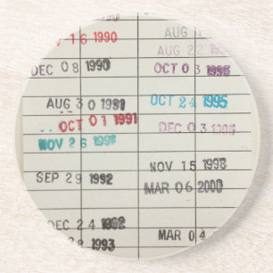 Vervaldatum  bibliotheek zandsteen onderzetter