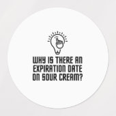 Vervaldatum op de zure crème labels (Design 1)