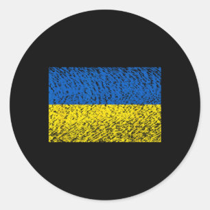 Vervallen Oekraïense vlag blauw geel patriottisch Ronde Sticker