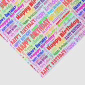 Vervalpapier voor cadeaubonnen op jaardag, HAPPY B Tissuepapier (Detail)