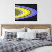 Vervalsing-kleur beeld van de ringen van Saturnus Canvas Afdruk (Insitu (Slaapkamer))