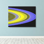 Vervalsing-kleur beeld van de ringen van Saturnus Canvas Afdruk (Insitu (Houten vloer))
