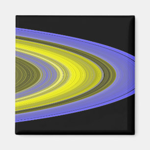 Vervalsing-kleur beeld van de ringen van Saturnus Magneet