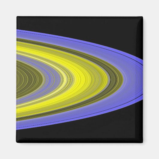 Vervalsing-kleur beeld van de ringen van Saturnus Magneet (Voorkant)