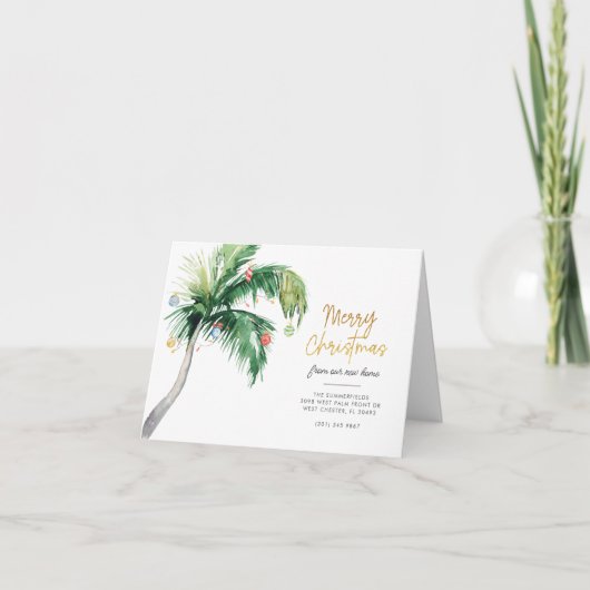 Vervalste kerstaankondiging met palmboom (Voorkant)
