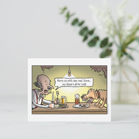 Vervalste teef! briefkaart (Staand voorkant)