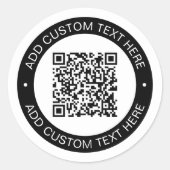 Vervang door uw eigen geüploade QR-code of Afbeeld Ronde Sticker (Voorkant)