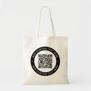 Vervang door uw eigen geüploade QR-code of Afbeeld Tote Bag