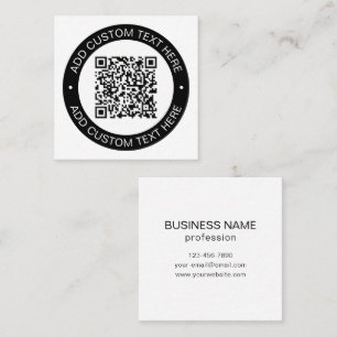 Vervang door uw eigen geüploade QR-code of Afbeeld Vierkante Visitekaartje