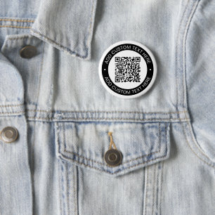 Vervang met je eigen geüploade QR-code of afbeeldi Ronde Button 5,7 Cm