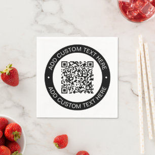 Vervang met je eigen geüploade QR-code of afbeeldi Servet
