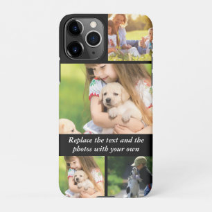 Vervang tekst en foto's door je eigen iPhone 11Pro hoesje