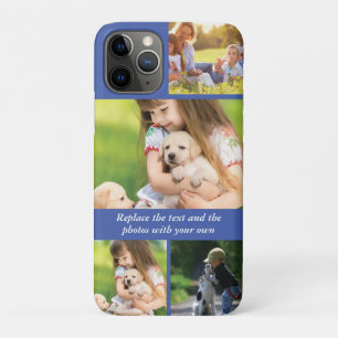 Vervang tekst en foto's door uw eigen iPhone 11 pro hoesje
