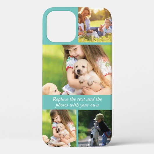 Vervang tekst en foto's door uw eigen Case-Mate iPhone case (Achterkant)