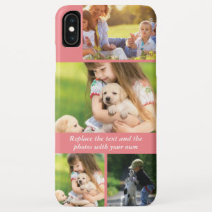 Vervang tekst en foto's door uw eigen iPhone XS max hoesje