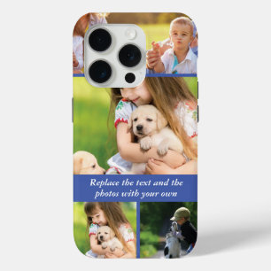 Vervang tekst en foto's door uw eigen iPhone 15 pro case