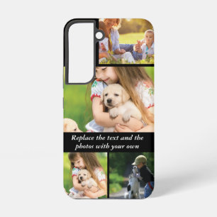 Vervang tekst en foto's door uw eigen samsung galaxy hoesje