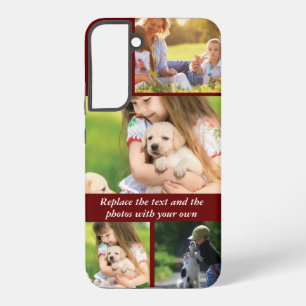 Vervang tekst en foto's door uw eigen samsung galaxy hoesje