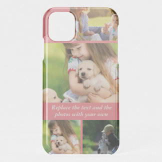 Vervang tekst en foto's door uw eigen iPhone 11 hoesje