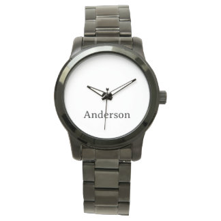 Vervang Tekst Unisex Extra Grote Zwarte Armband Ho Horloge
