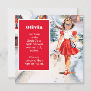 Vervang uw gezicht Kerstmis Feestdagenkaart