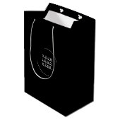 Vervang uw logo  medium cadeauzakje (Achterkant Gekanteld)