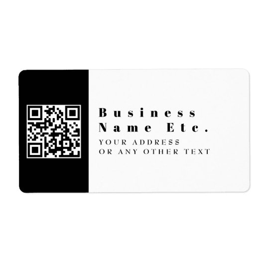 Vervang uw QR-code | Modern Etiket (Voorkant)